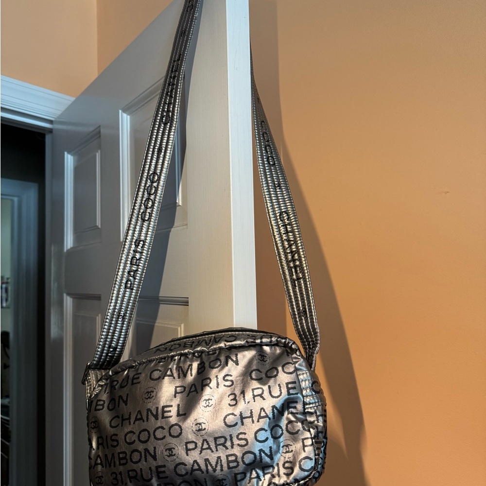 Chanel Metallic Silver Crossbody Bag Chanel Coco Cambon Rue 31 Shoulder Bag